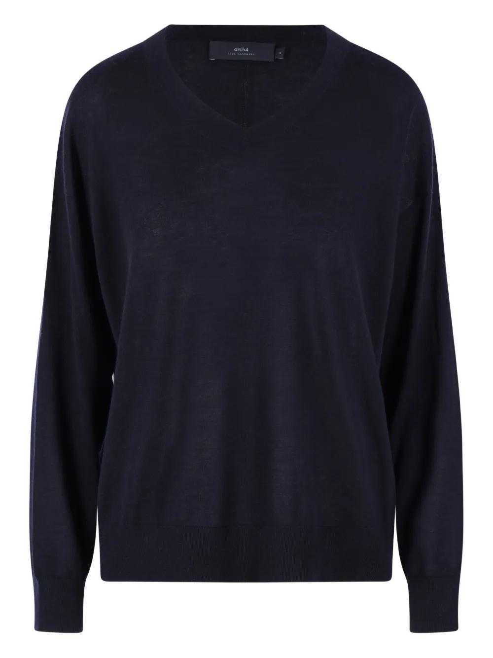 arch4 V-neck ribbed sweater - Blu