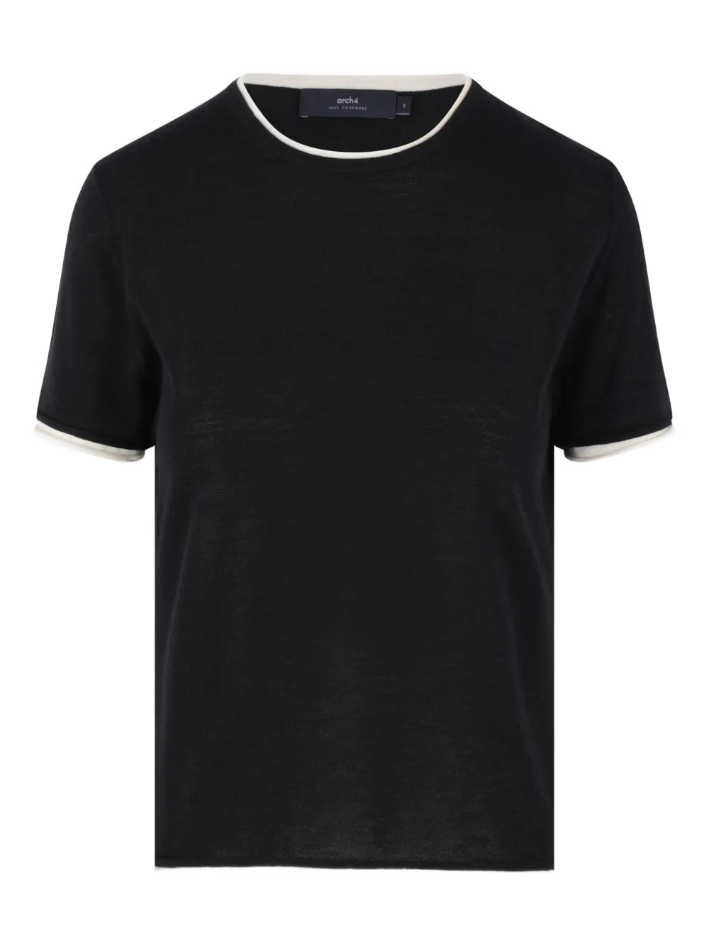 arch4 contrasting-edges short-sleeve T-shirt - Schwarz