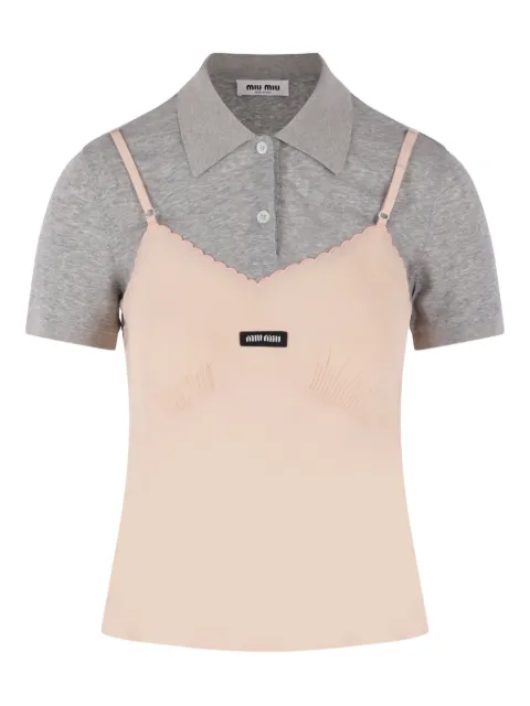 Miu Miu cotton polo top