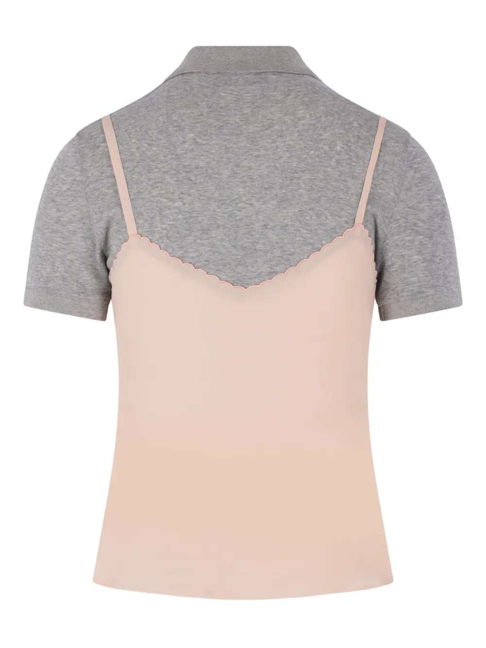 Miu Miu cotton polo top - Grijs