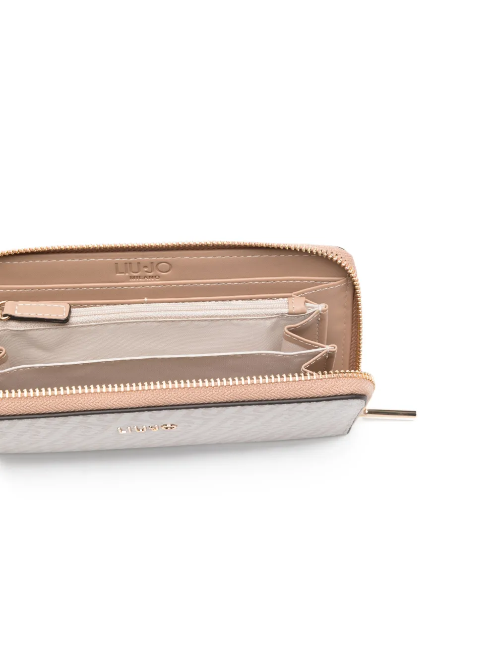  Liu Jo Large Monogram Zip Wallet - Neutrals 