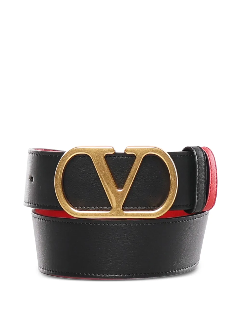Valentino Garavani logo buckle belt - Nero
