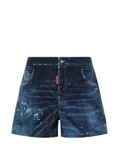 DSQUARED2 denim-print swim shorts