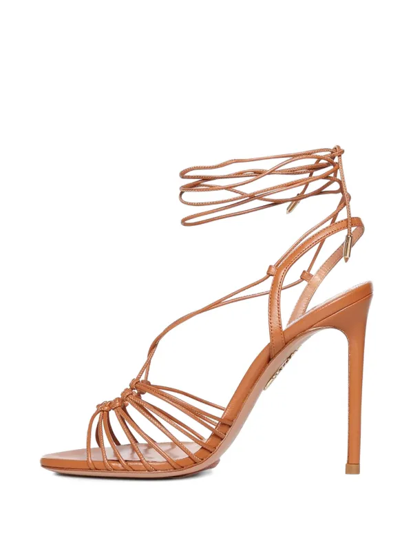 azudora♥︎ Aquazzura Sandália Design De Tiras Com Fechamento Por Amarração
