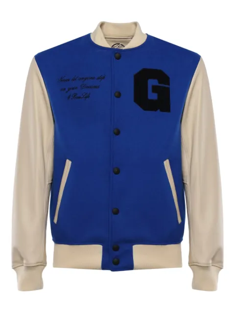 Giuliano Galiano chamarra con mangas de piel