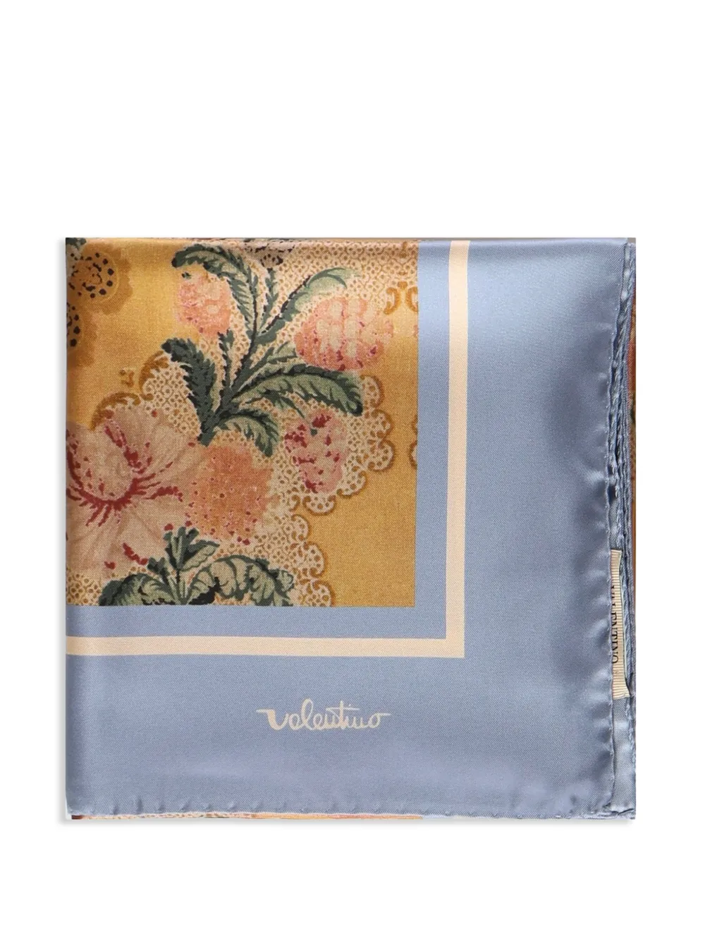 Valentino Garavani floral-print scarf - Blu
