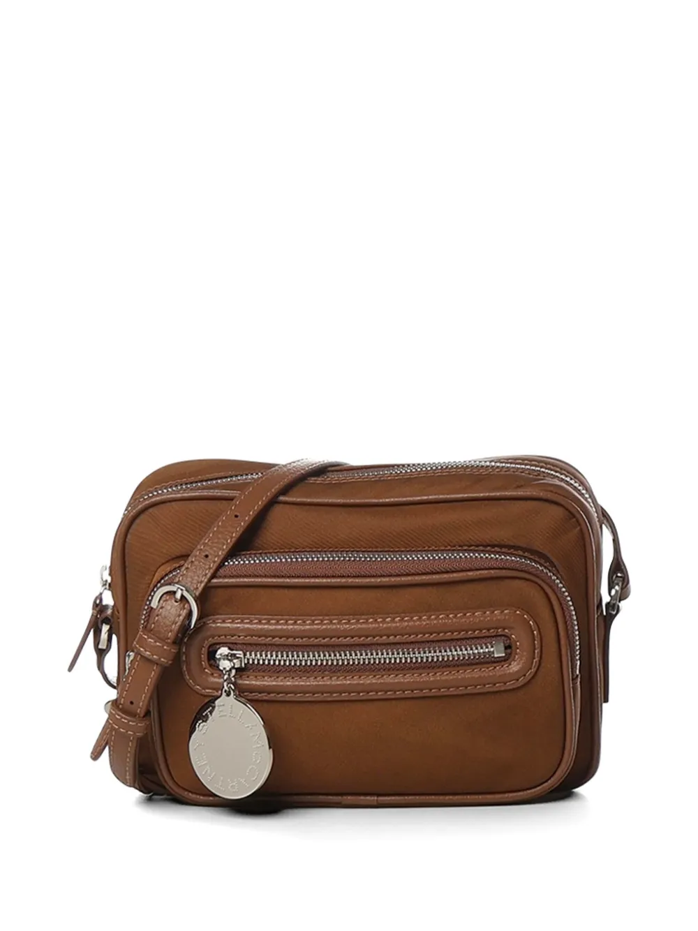 Stella McCartney zipped shoulder bag - Marrone