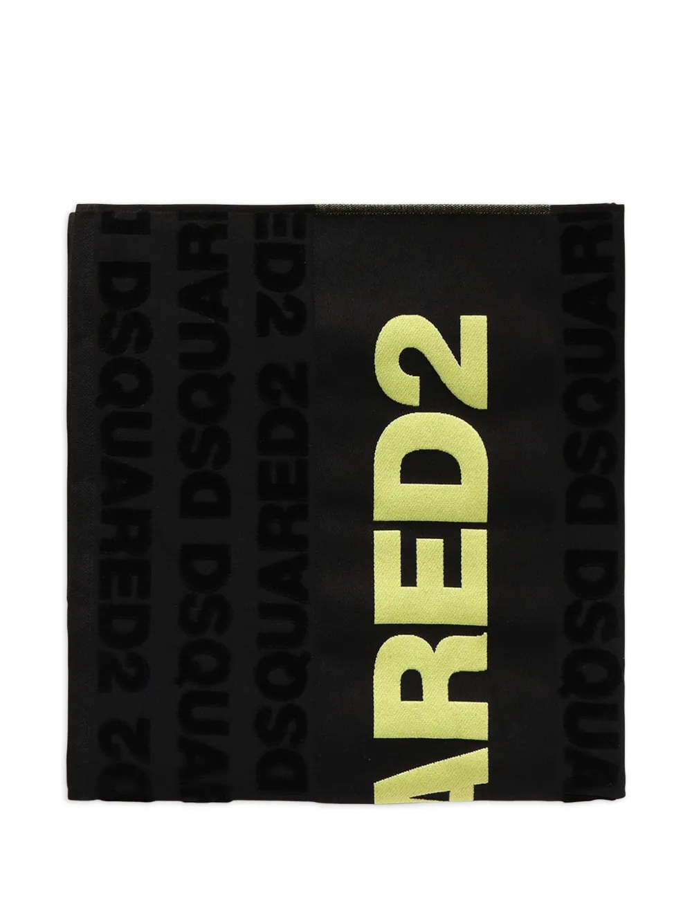 DSQUARED2 logo-jacquard beach towel | Black | Image 1