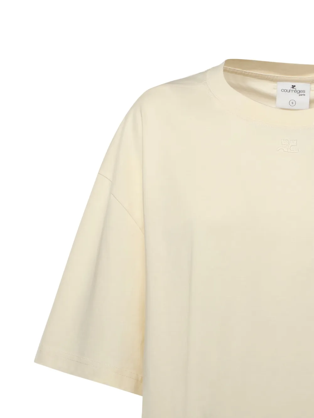 Courrèges T-shirt met korte mouwen Beige