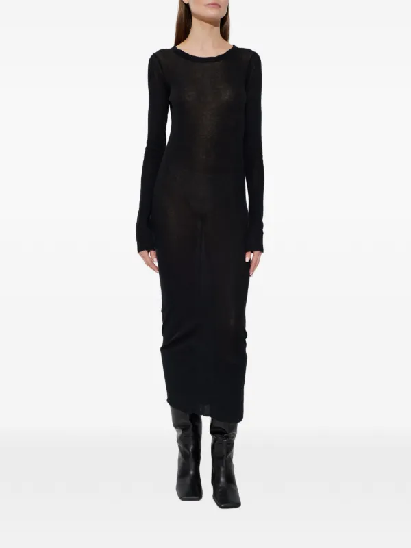 rick owens midi dress Rick Owens Ribbed Midi Dress