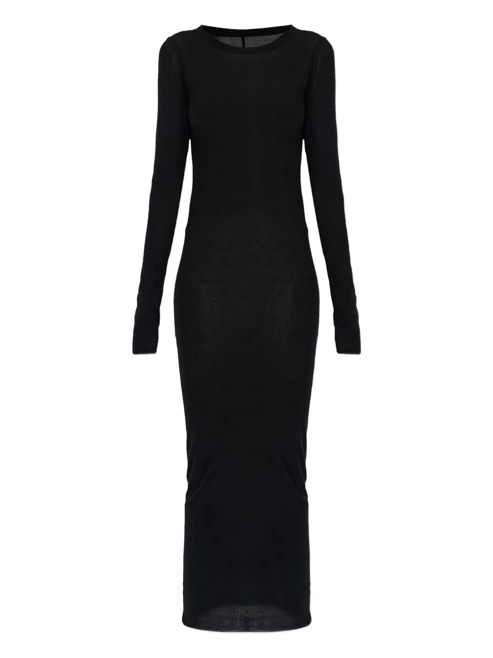 Rick Owens long-sleeve midi dress - Nero
