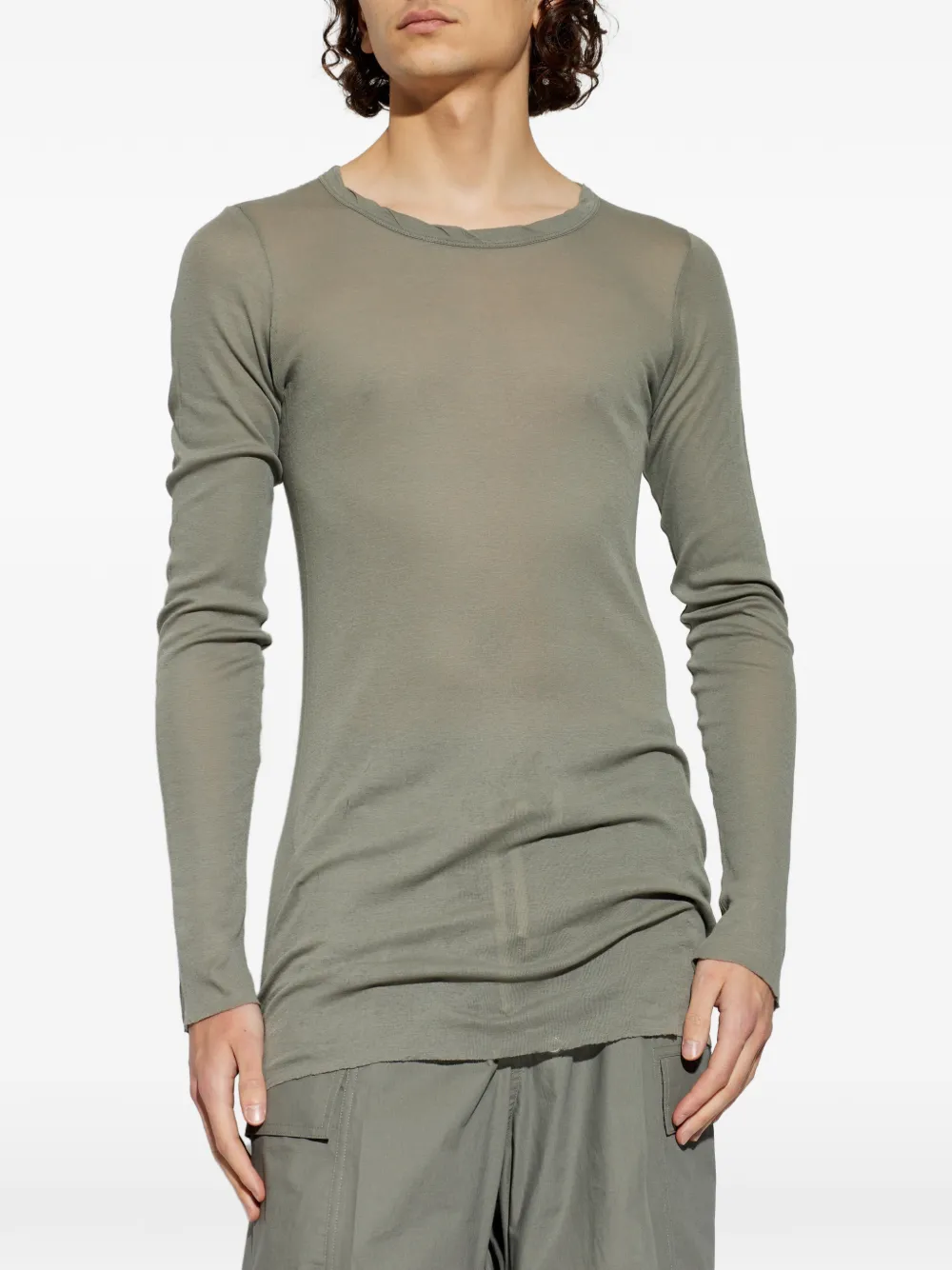Rick Owens T-shirt met lange mouwen Grijs