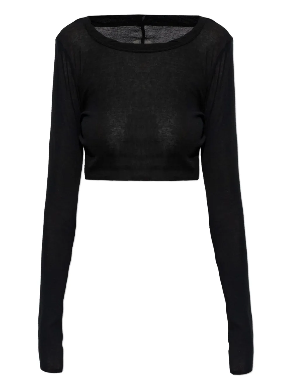 Rick Owens long-sleeve crop top - Nero