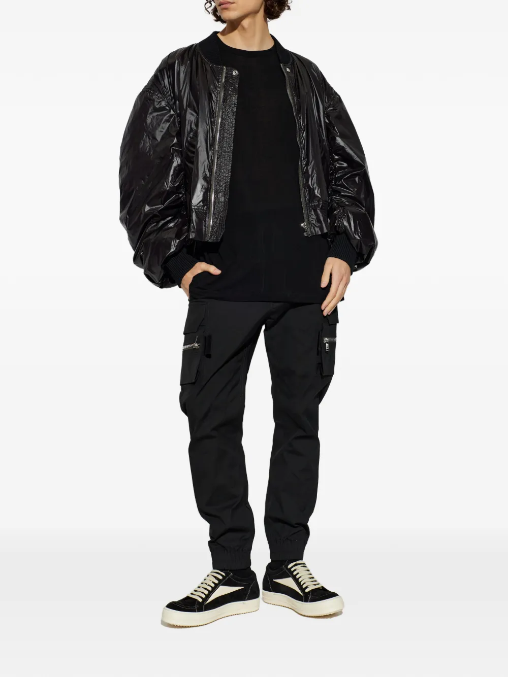 Rick Owens shoulder-seam T-shirt - Zwart