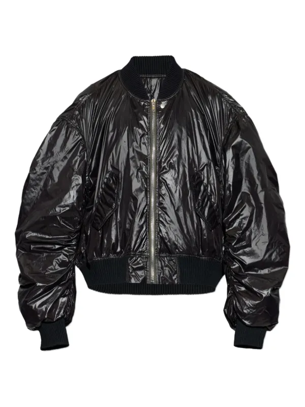 Rick Owens レザーボンバージャケット 中古・古着通販】RICK OWENS (リックオウエンス) MA1レザーボンバー