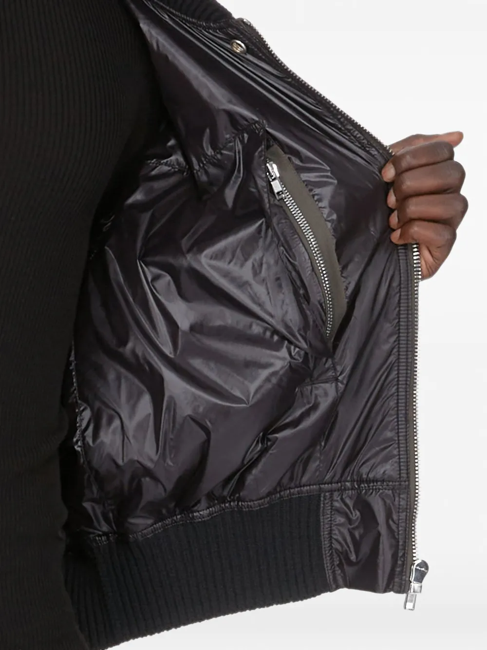 Rick Owens ジップアップ ボンバージャケット | ブラック | FARFETCH JP