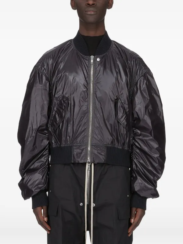 Rick Owens ジップアップ ボンバージャケット | ブラック | FARFETCH JP