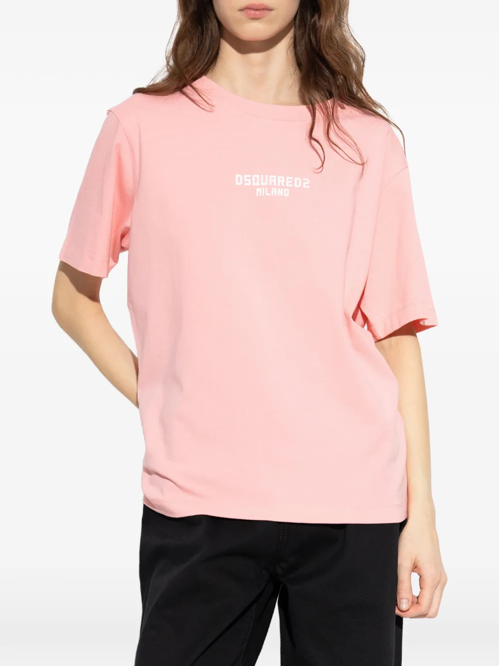 DSQUARED2 T-shirt met logoprint Roze