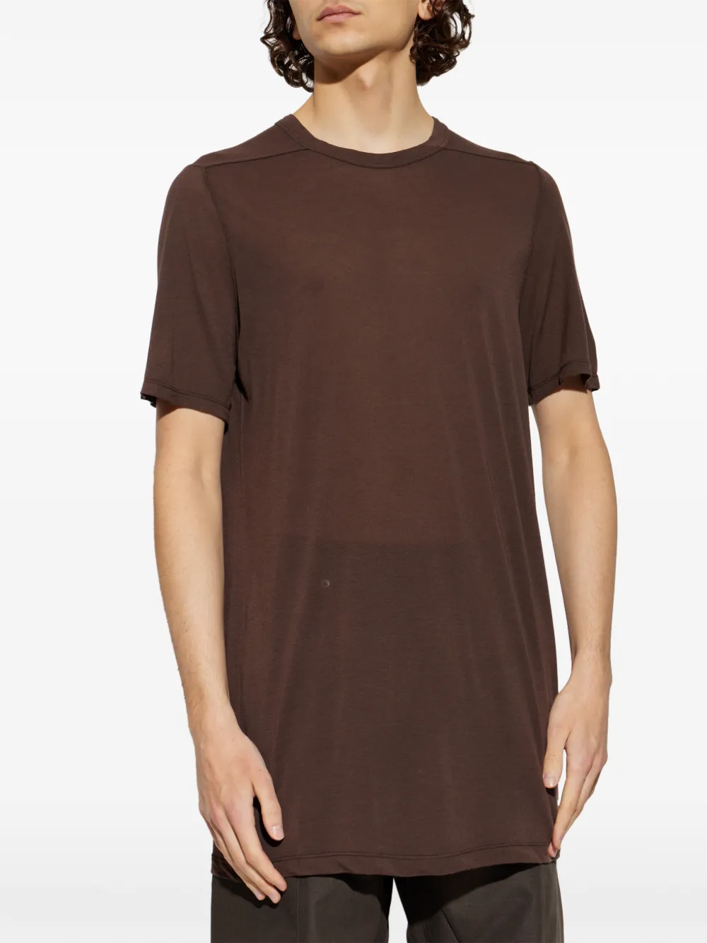 Rick Owens T-shirt met afwerking Bruin
