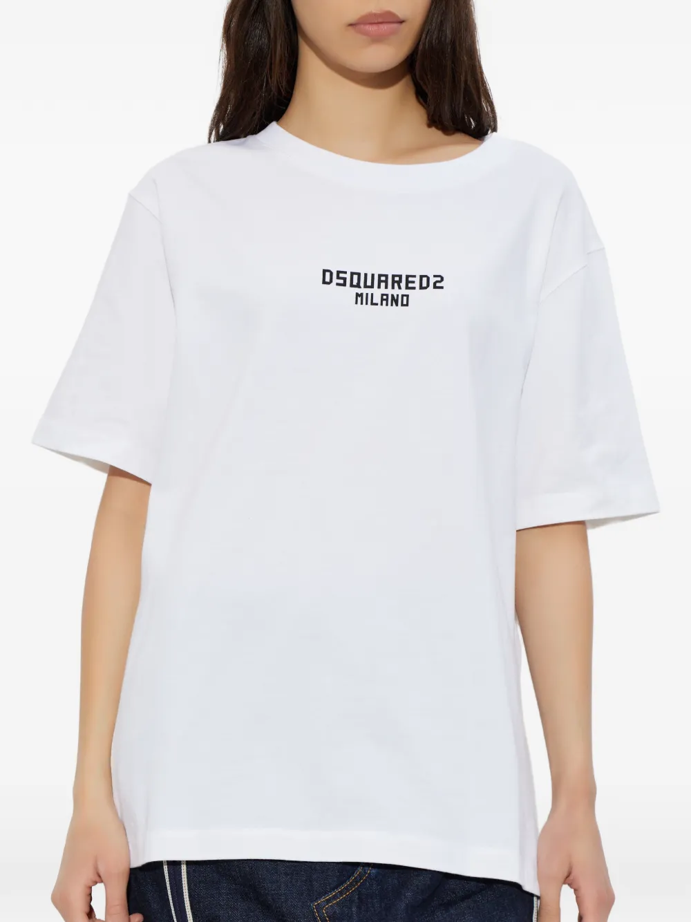 DSQUARED2 T-shirt met logo Wit