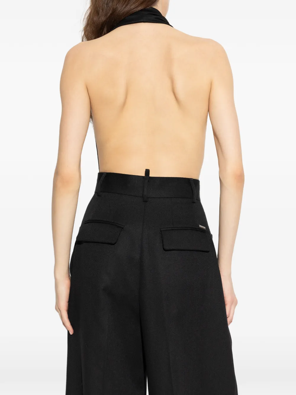 DSQUARED2 Gedrapeerde body met halternek Zwart