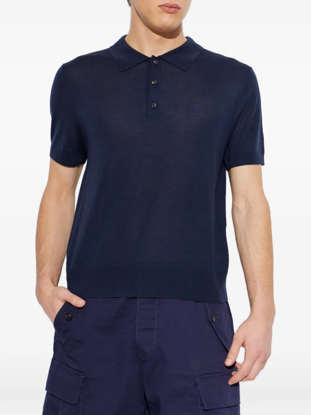  Dsquared2 Buttoned Polo Shirt - Blue 