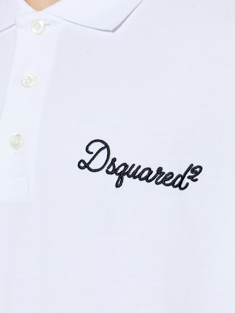 DSQUARED2 Poloshirt met geborduurd logo Zwart
