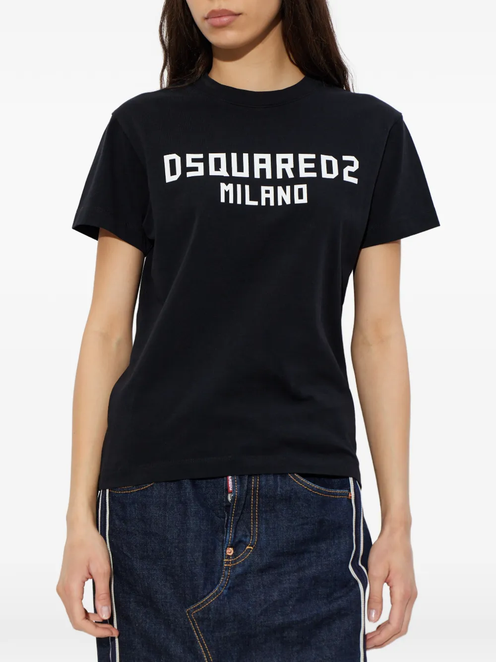DSQUARED2 T-shirt met logo Zwart