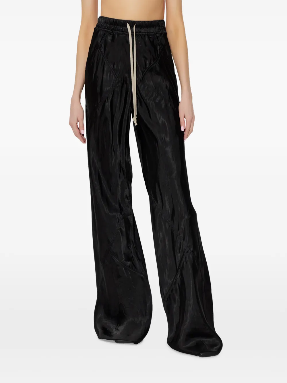 Rick Owens ドローストリング ワイドパンツ | ブラック | FARFETCH JP