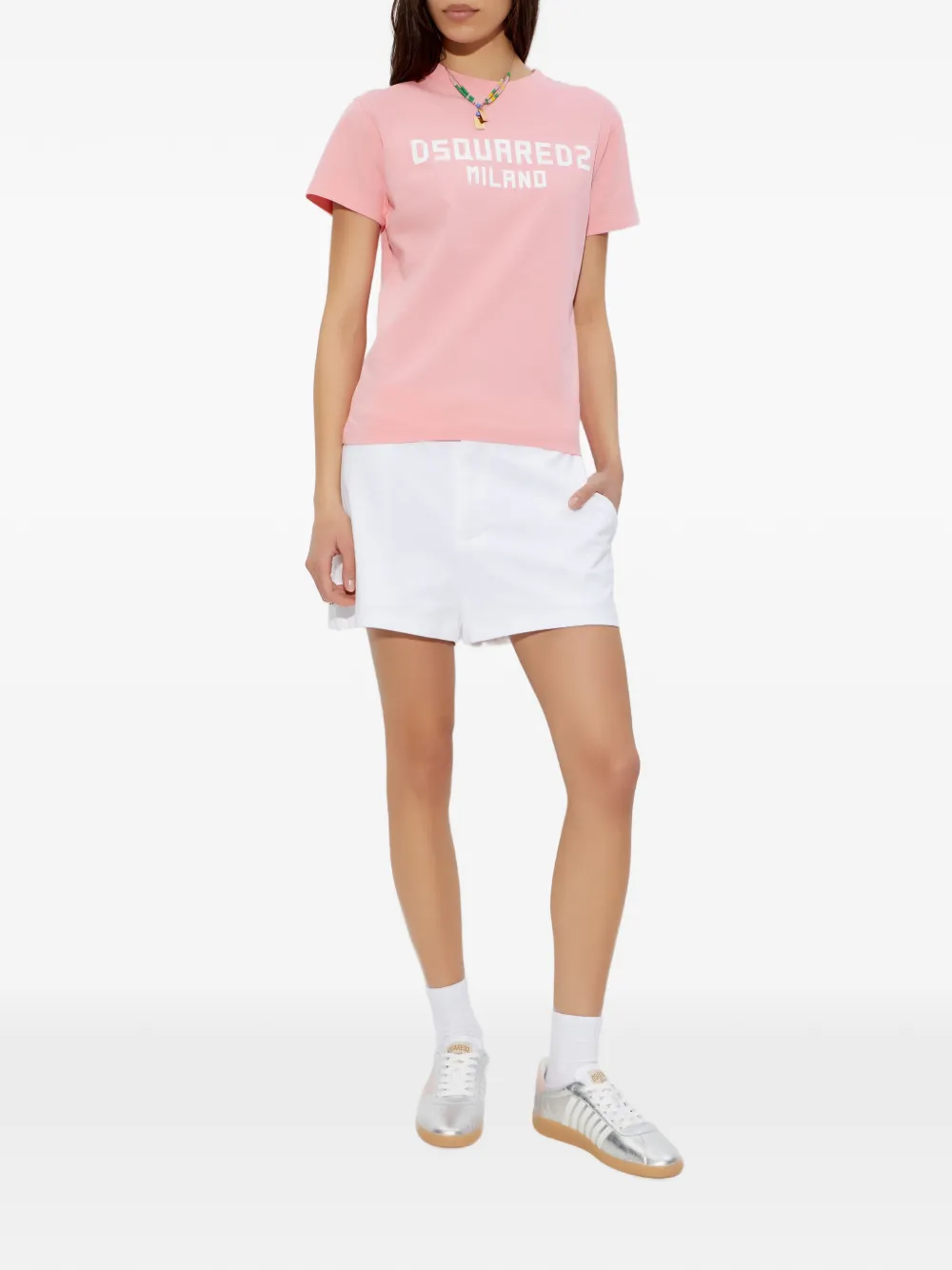 DSQUARED2 T-shirt met logo Roze