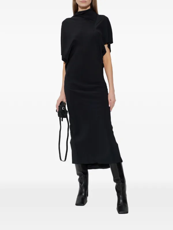 Rick Owens リックオウエンス 22SS FOGACHINE CREPE V NECK DRESS Vネックドレス ワンピース ドレス ブラウン RP01B4551-Y レディース リック・オウエンス (RICK OWENS)レディース/ワンピース＆ドレスの通販