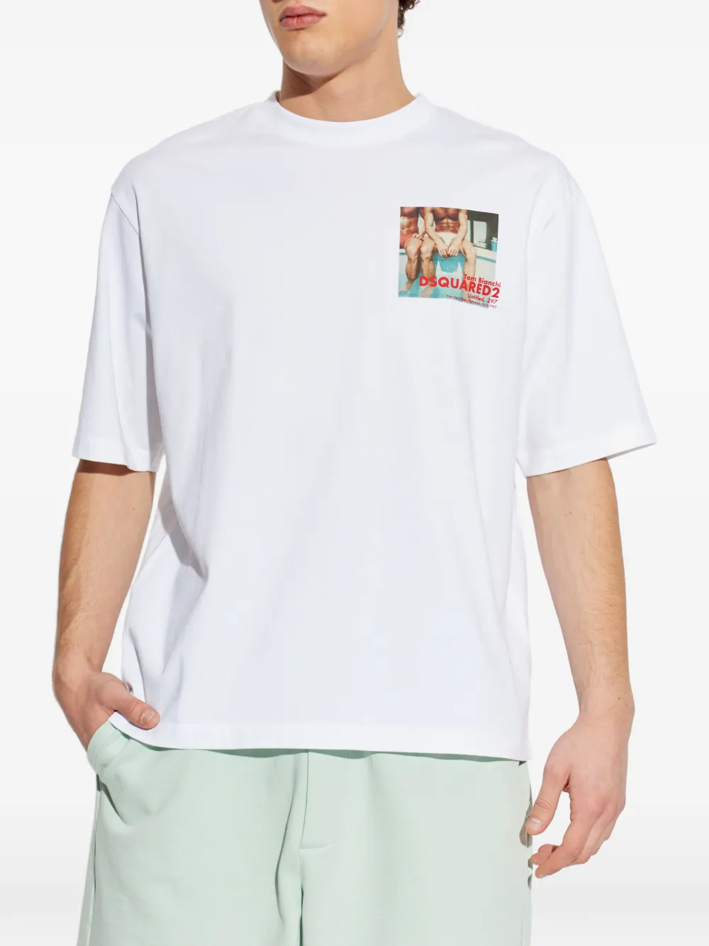 DSQUARED2 T-shirt met grafische print Wit