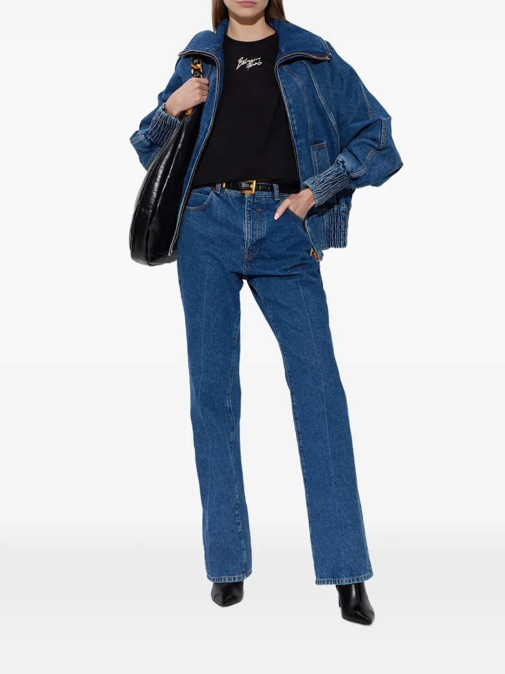 Zip-Up Denim Jacket