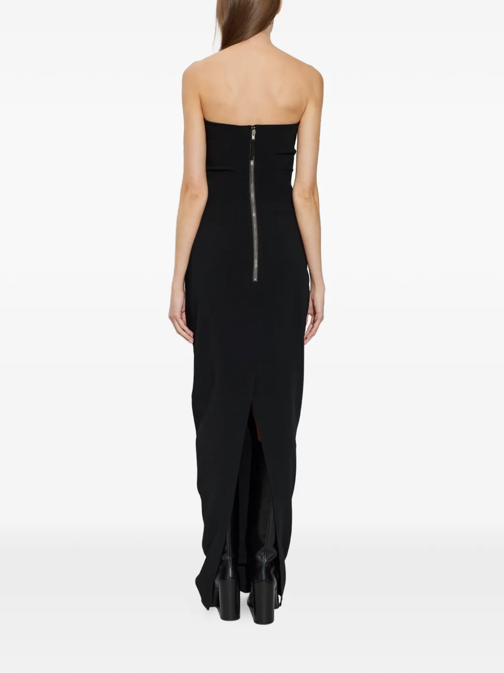 Rick Owens Strapless maxi-jurk Zwart