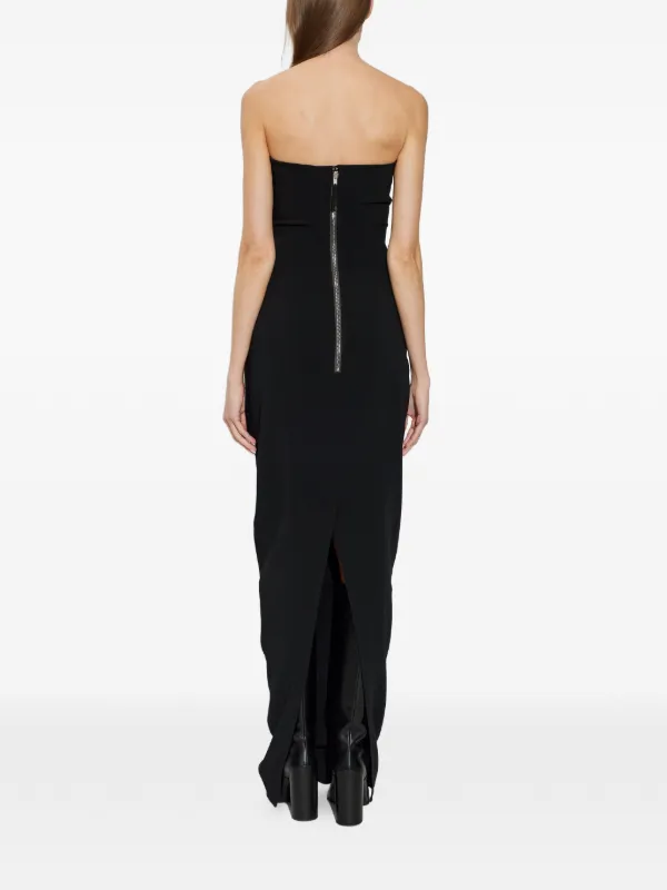 rick owens cut out dress Rick Owens Membrane Cutout Cotton Dress in Black