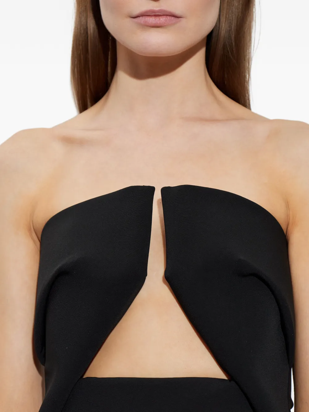 Rick Owens Strapless maxi-jurk Zwart