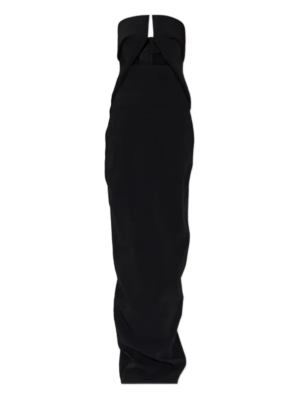 rick owens cut out dress Rick Owens Sleeveless cut-out Maxi Gown | Neutrals