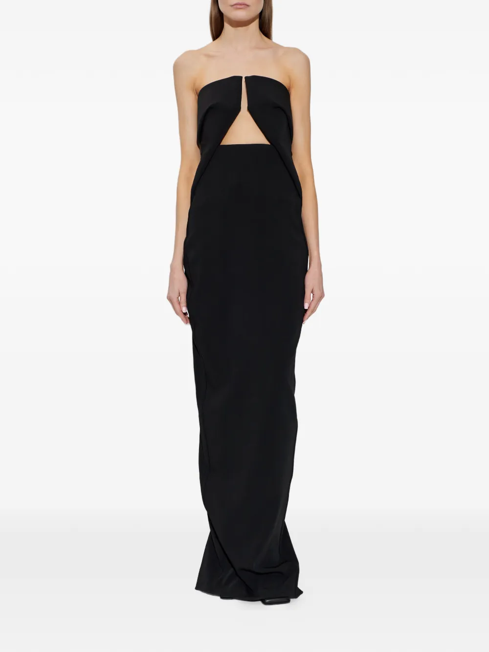 Rick Owens Strapless maxi-jurk Zwart