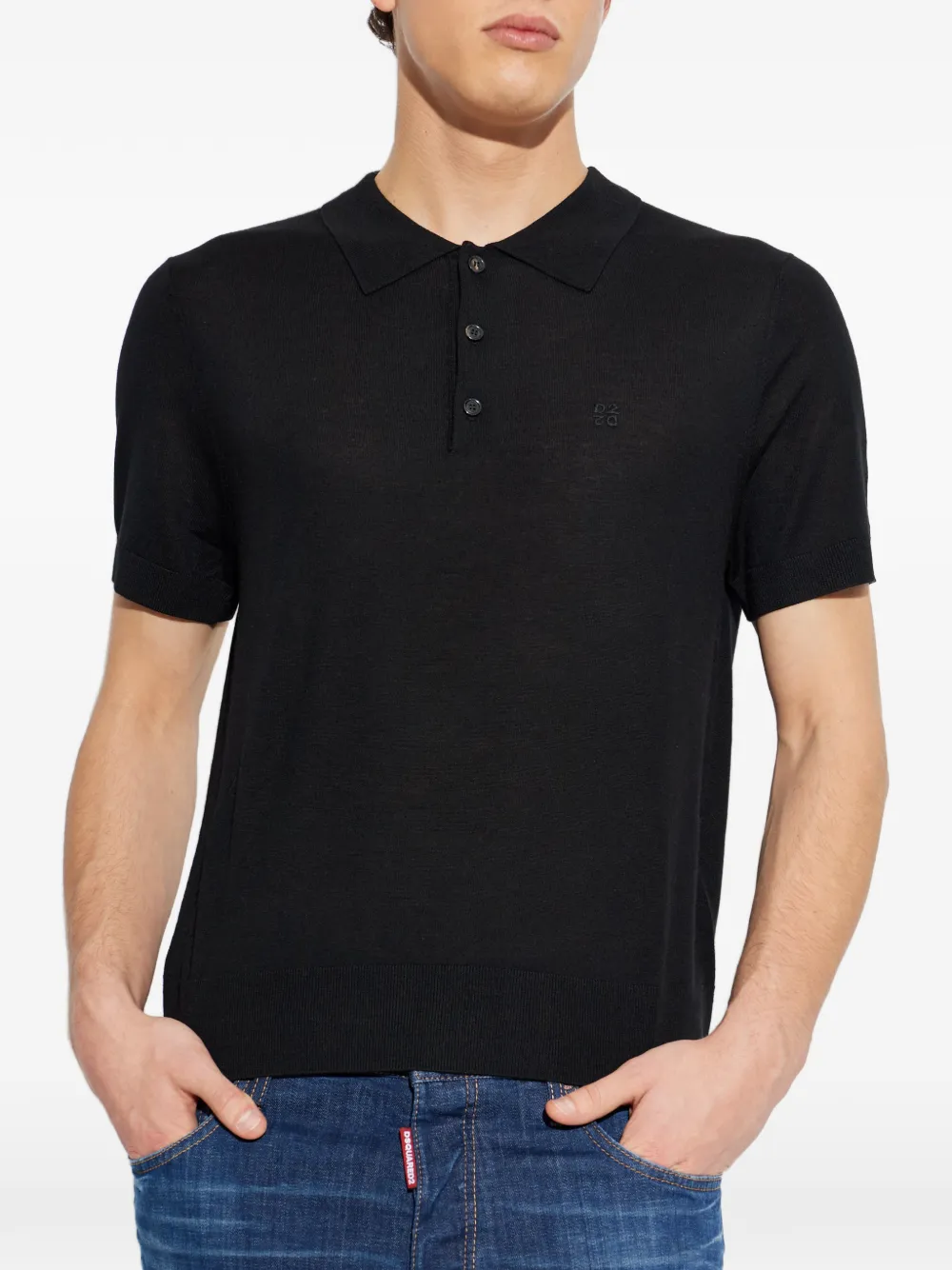 DSQUARED2 Poloshirt met logo Zwart