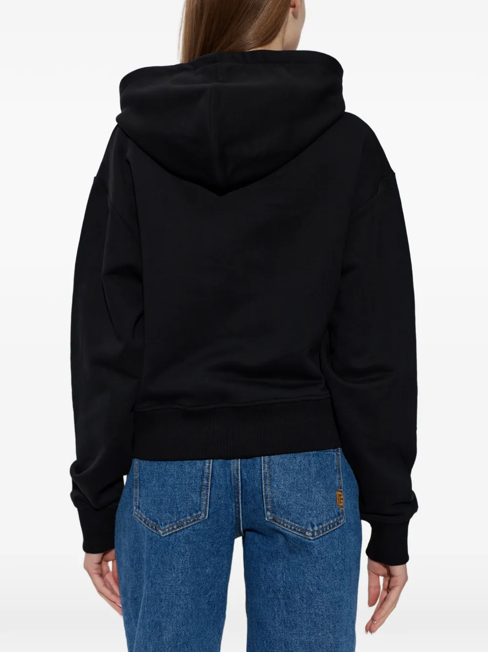 Balmain Hoodie met tekst print Zwart