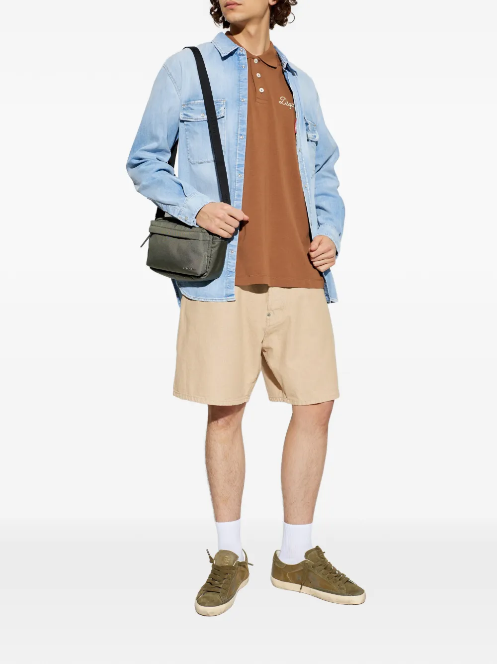 DSQUARED2 logo-embroidered polo shirt - Bruin