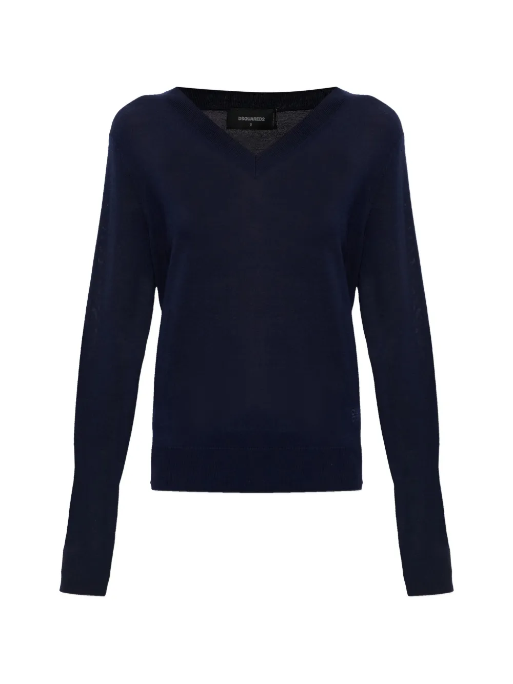 DSQUARED2 V-neck logo top - Blu