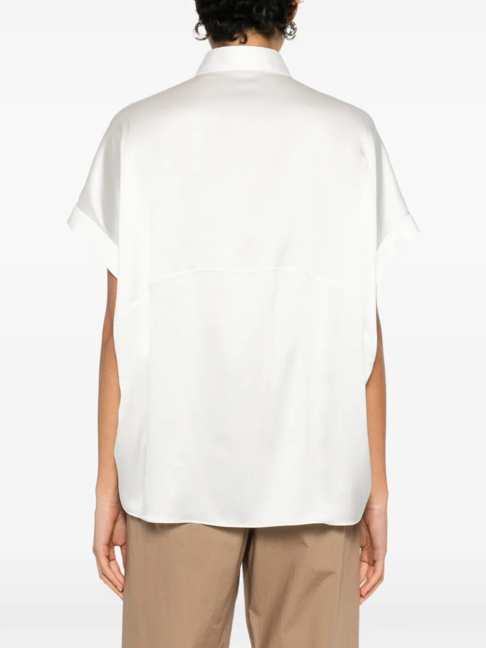Brunello Cucinelli blouse met korte mouwen Wit