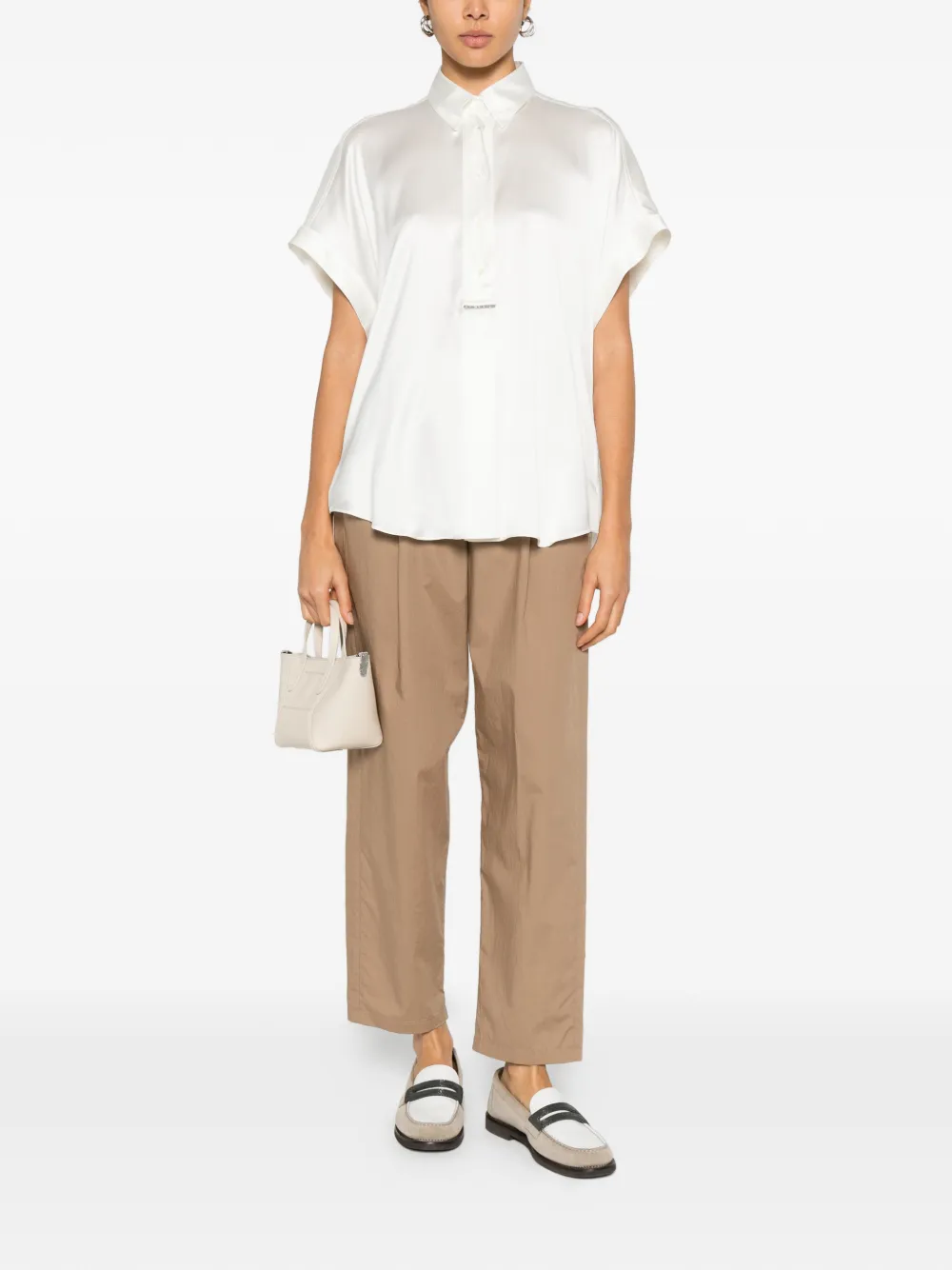 Brunello Cucinelli blouse met korte mouwen - Wit