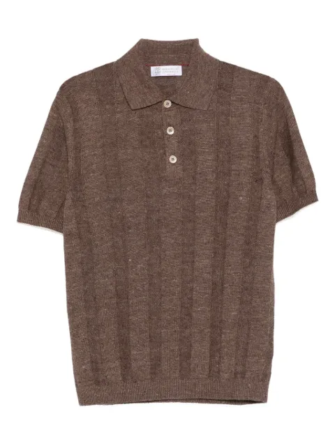 Brunello Cucinelli ribbed polo shirt
