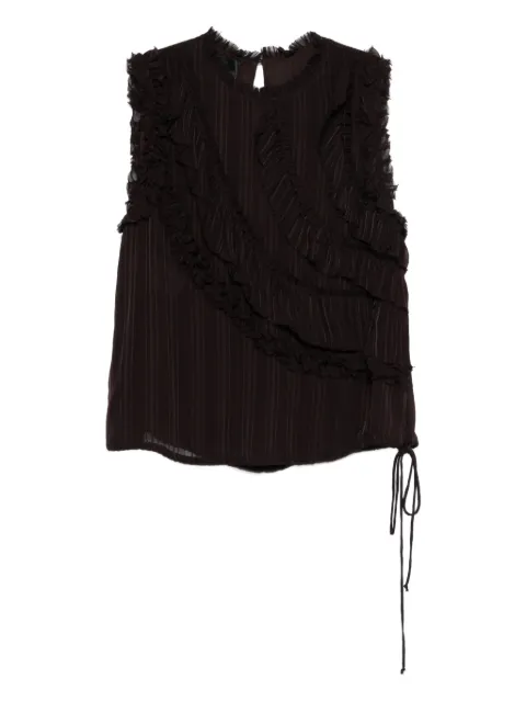 PINKO ruffled sleeveless top