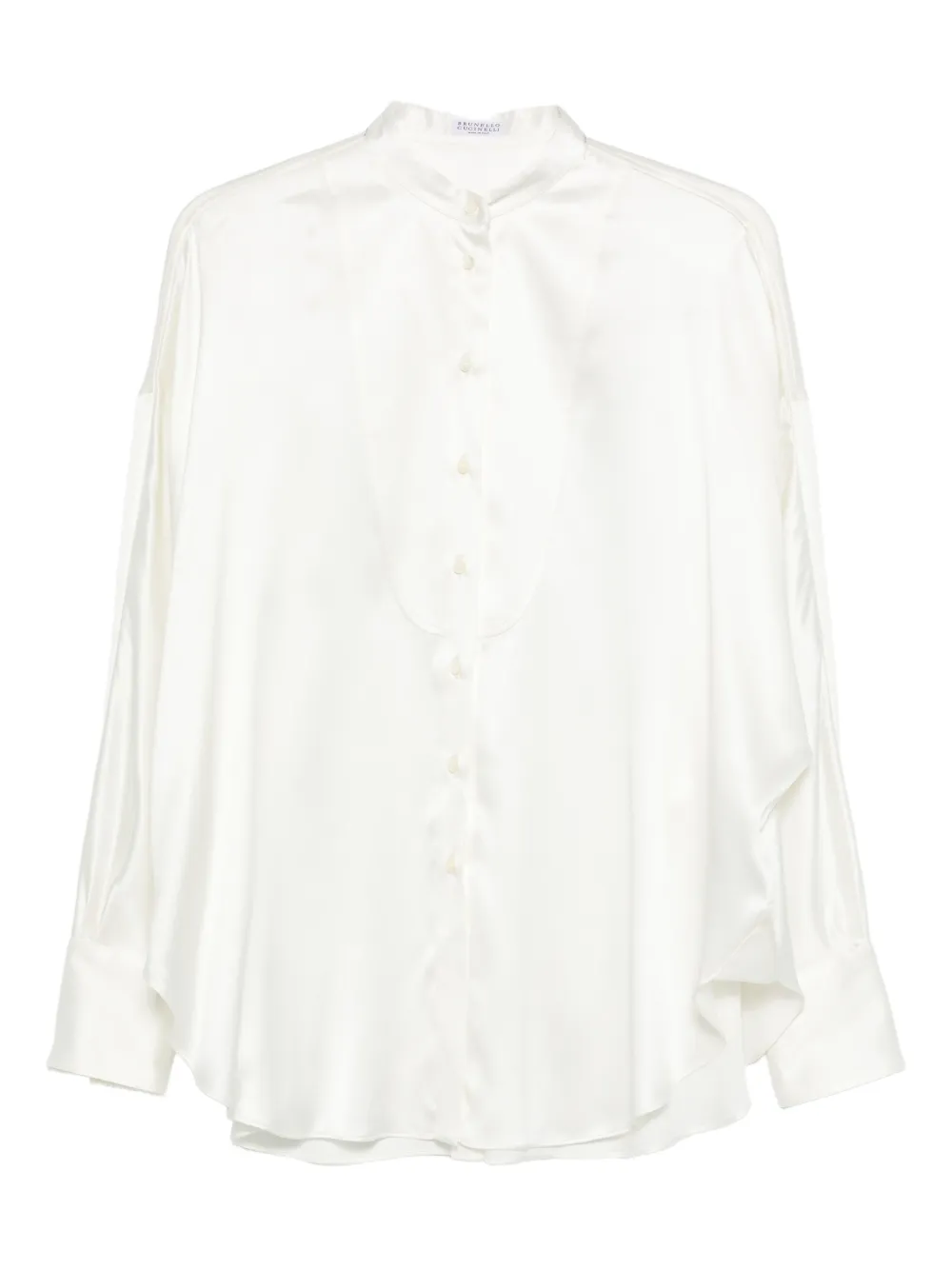 Brunello Cucinelli band-collar blouse - Toni neutri