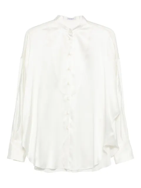 Brunello Cucinelli band-collar blouse