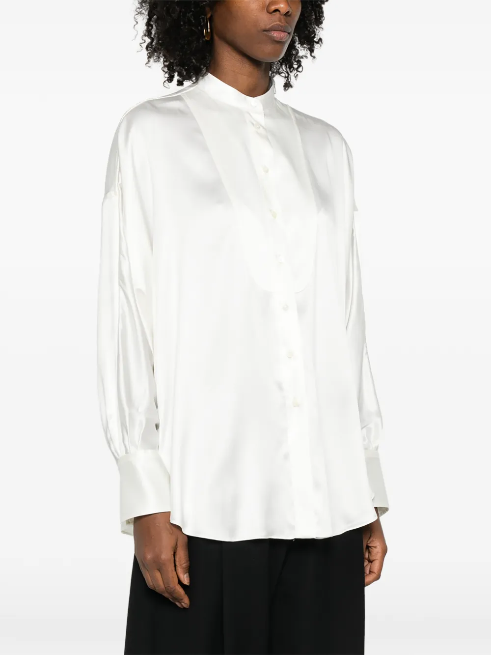 Band-Collar Blouse
