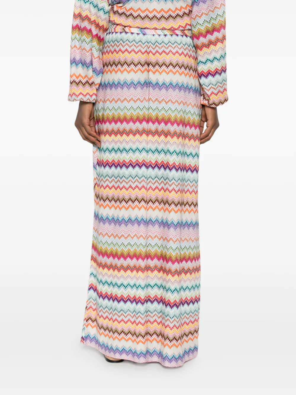 Missoni Palazzo broek met zigzagpatroon Beige